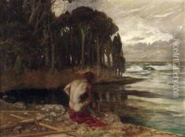 Odysseus Blickt Aufs Meer Oil Painting - Karl Ludwig Hassmann