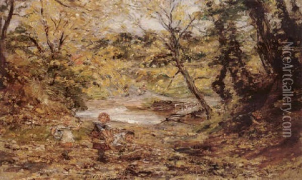 Golden Autumn Lothianburn Oil Painting - William McTaggart