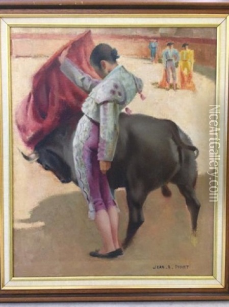 La Corrida Oil Painting - Jean Robert Pinet