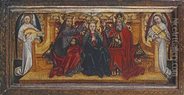 The Coronation Of The Virgin Oil Painting - Peter Murer