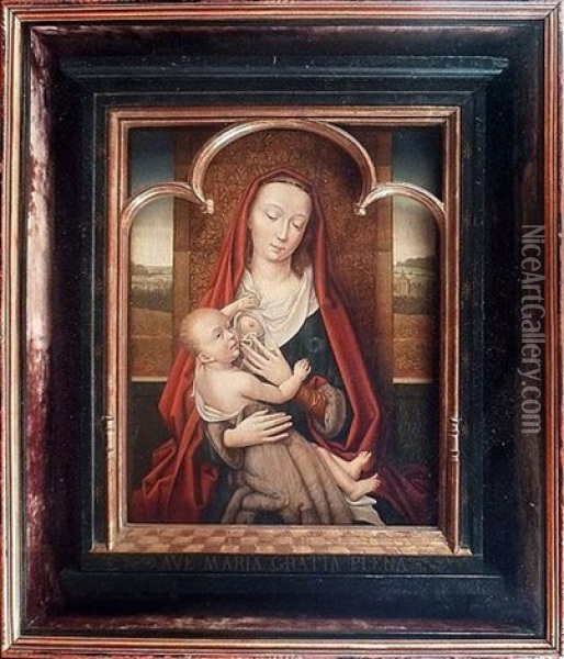 Vierge A L'enfant Oil Painting - Hans Memling