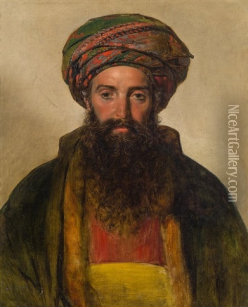 Turkish Man Oil Painting - Friedrich von Amerling