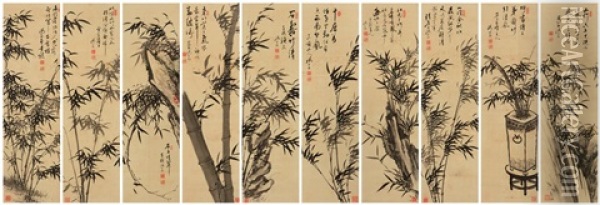 Bamboo Trees Oil Painting -  Kim Kyu-jin
