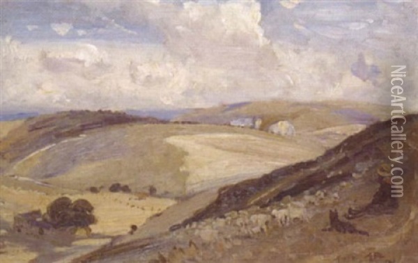 Landscape Oil Painting - Albert Henry Fullwood