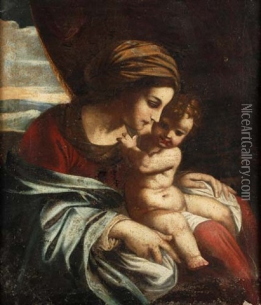 Madonna Mit Kind Oil Painting - Bartolomeo Schedoni