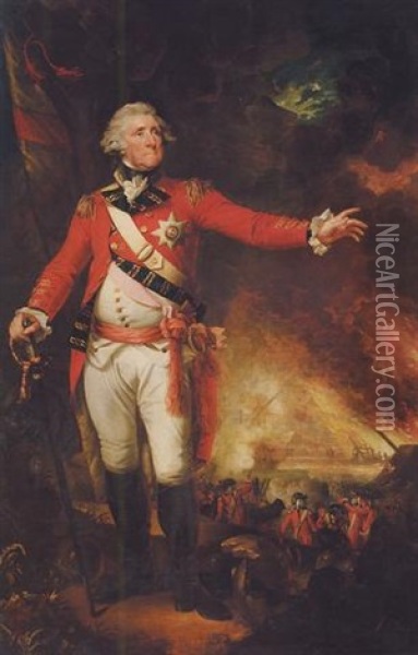 Portrait Of Sir George Augustus Eliott, Baron Heathfield Oil Painting - Mather Brown