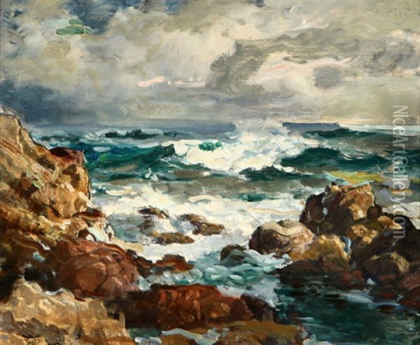 Carmel Coast Oil Painting - Paul Dougherty