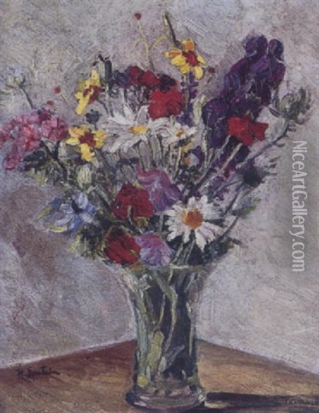 Vase De Fleurs Des Champs Oil Painting - Henri Epstein