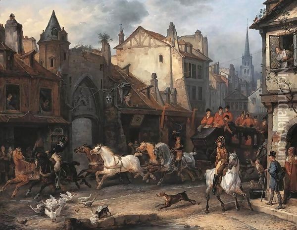 Return from the Hunt Oil Painting - Carle Vernet