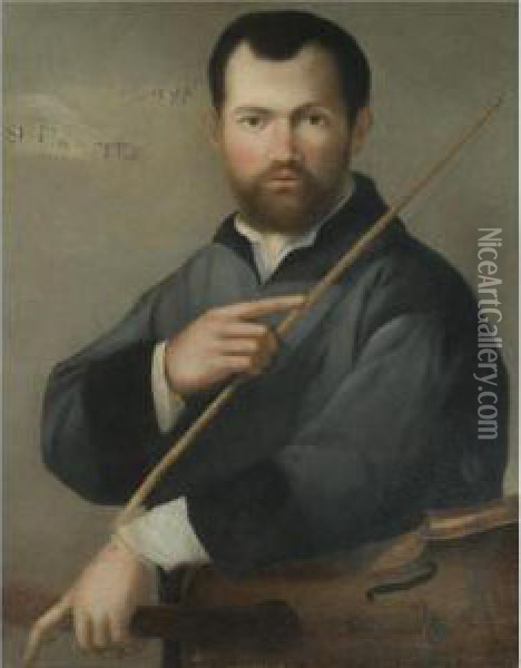 Lira Da Braccio Oil Painting - Lorenzo Lotto