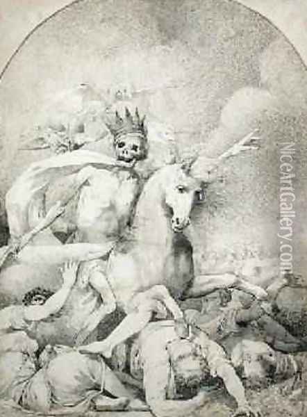 Death on a Pale Horse 1775 Oil Painting - John Hamilton Mortimer