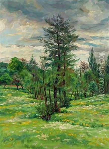Sommerwiese Oil Painting - Friedrich Wilhelm Mook