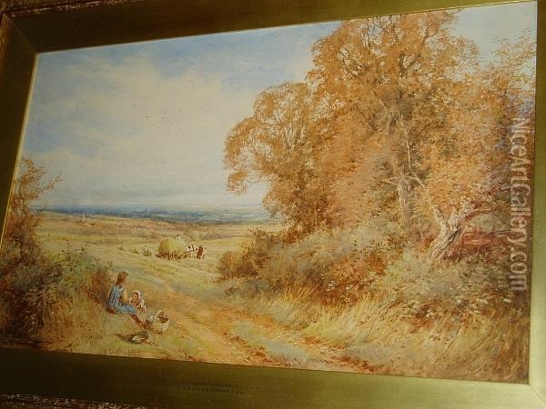 Nr. Flitwick, Bedfordshire Oil Painting - Henry John Sylvester Stannard