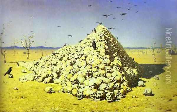 An Allegory of the 1871 War, 1871 Oil Painting - Vasili Vasilyevich Vereshchagin