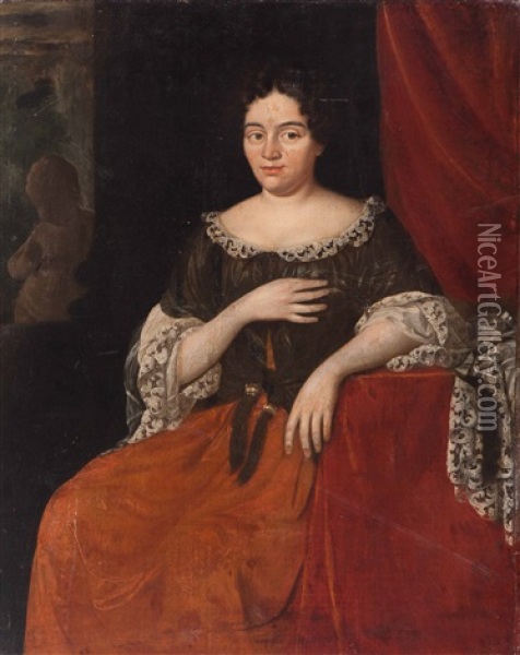 Portrait Of A Woman Oil Painting - Nicholas van Ravesteyn II