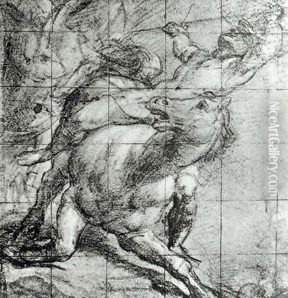 Horse and Rider Oil Painting - Tiziano Vecellio (Titian)