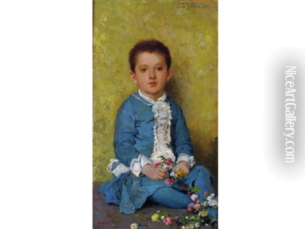 Bambino Oil Painting - Gaetano de Martini