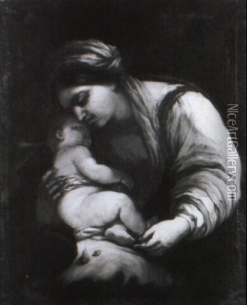 Vierge A L'enfant Oil Painting - Valerio Castello