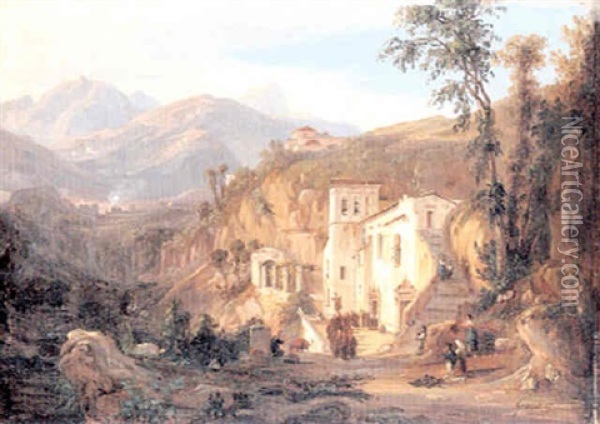 Pocession Dans Un Village De La Vallee De La Piave Oil Painting - Francois Marius Granet