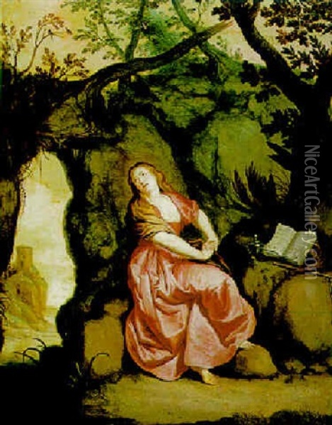 The Penitent Magdalen Oil Painting - Peter Van Lint