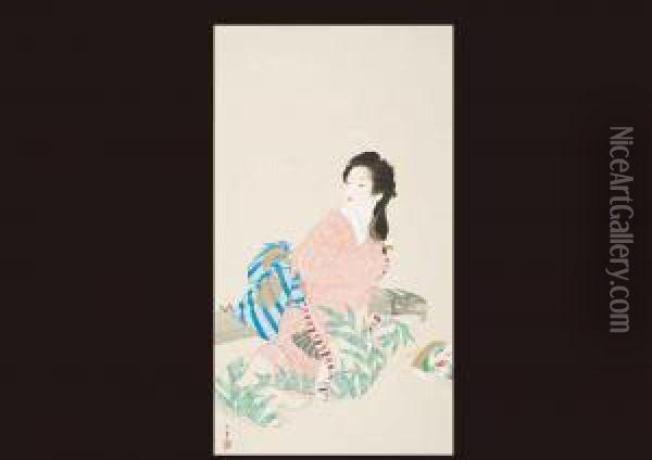 Miyuki Oil Painting - Uemura Shoen