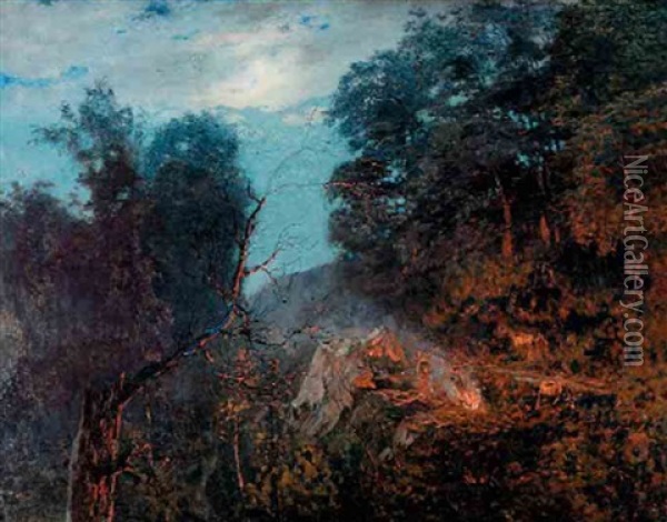 At Dawn Oil Painting - Nikolai Nikanorovich Dubovskoy