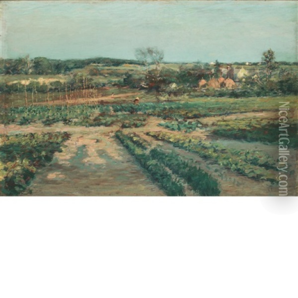 Farming The Land Oil Painting - Henry Golden Dearth