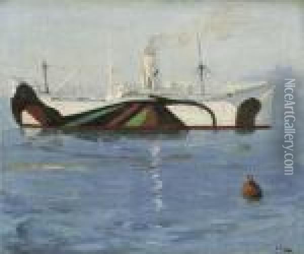 Dazzle, A Mystery Ship Oil Painting - John Lavery