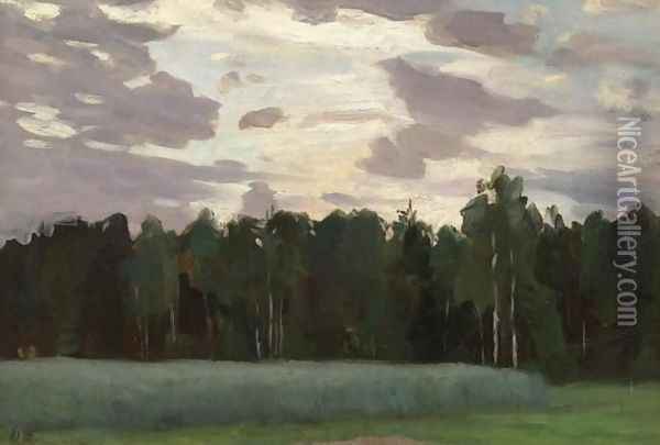 Landscape at Dusk Oil Painting - Nikolai Alexandrovich Klodt