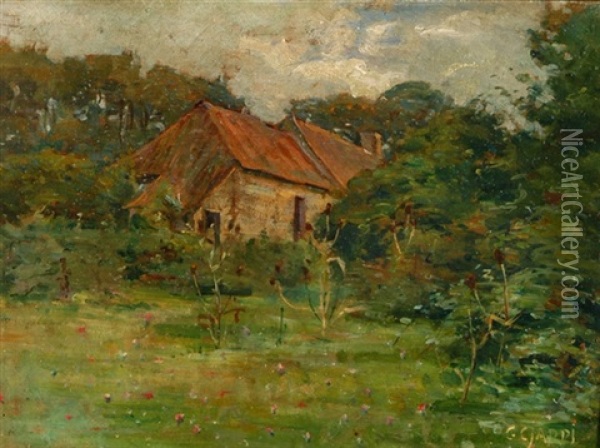 Landschaft Mit Bauernhaus Oil Painting - Guglielmo Ciardi