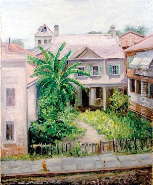 House On Chalmers Street Oil Painting - Isabel M. Cohen