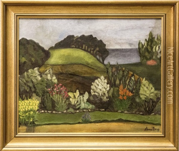 Landskap Med Blommor Oil Painting - Anna Berg