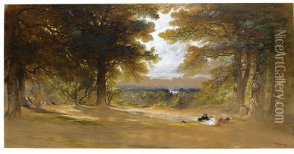 Richmond Park, London Oil Painting - John Martin