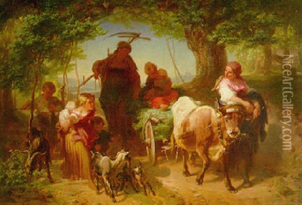 Heimkehr Vom Felde Oil Painting - Jakob Gruenenwald