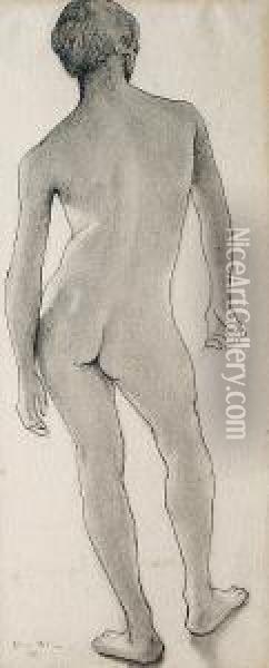 A Male Nude Oil Painting - Henri Lehmann