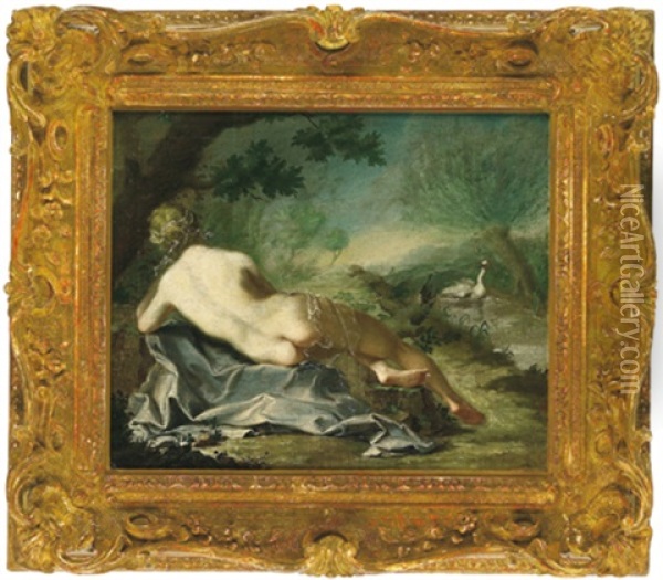 Weiblicher Ruckenakt In Einer Landschaft Oil Painting - Jean-Honore Fragonard