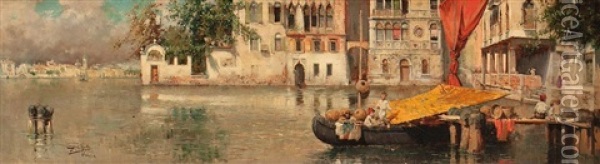 Venecia Oil Painting - Jose Gimenez Martin