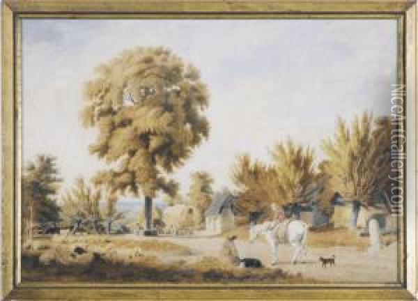 Resting By A Country Road Oil Painting - William Turner