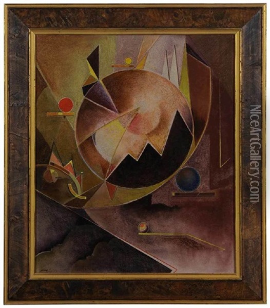 Geometric Abstraction Oil Painting - Will Henry Stevens