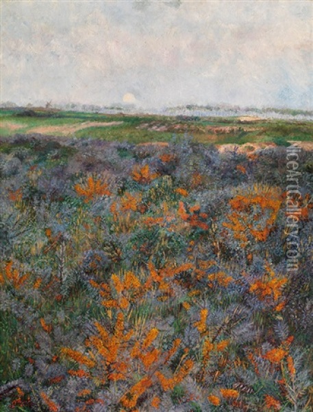 Sea Buckthorn In Knokke Oil Painting - Emilie Mediz-Pelikan