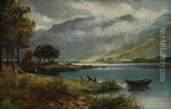 Loch Lubnaig Oil Painting - Colin Gillespie Mitchell