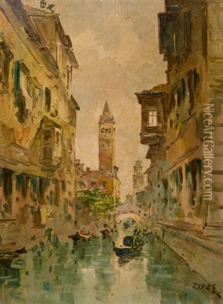 Veduta Oil Painting - Giovanni Riva