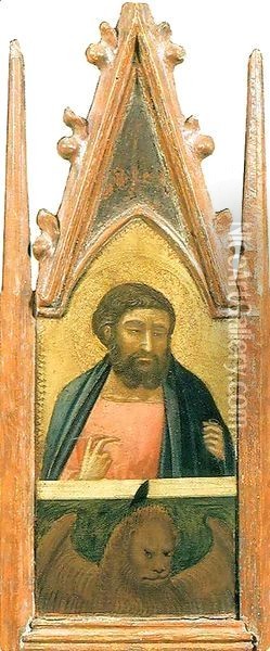 Saint Mark the Evangelist Oil Painting - Pietro Lorenzetti