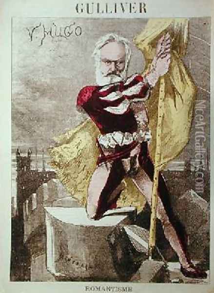 Caricature of Victor Hugo Oil Painting - Charles Auguste (Montbard) Loye