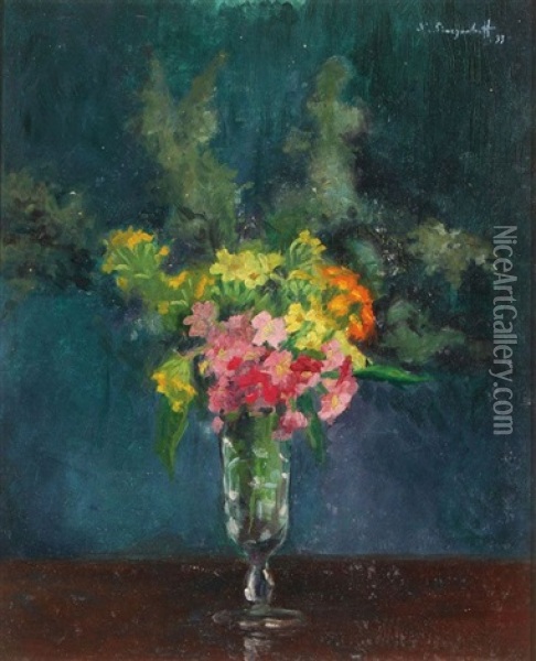 Floral Still Life Oil Painting - Nicolas Sinezouboff