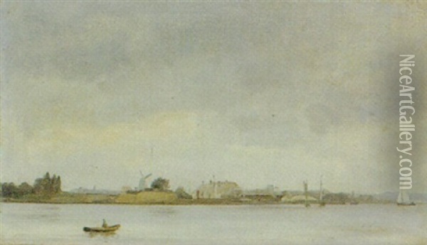Indsejlingen Til Kobenhavns Havn Oil Painting - Carl Frederick Emmanuel Larsen
