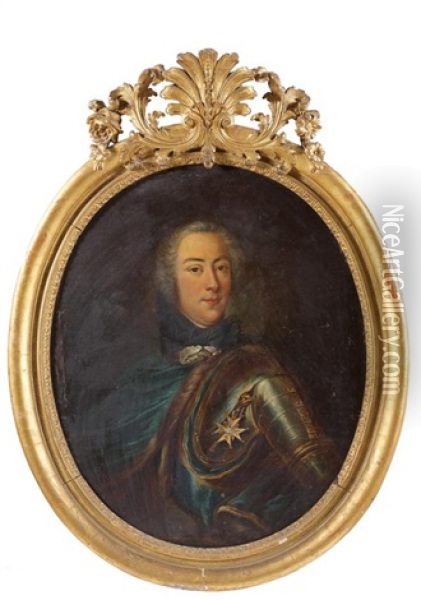 Portrait Du (comte De Tressan ?) Oil Painting - Jean Marc Nattier