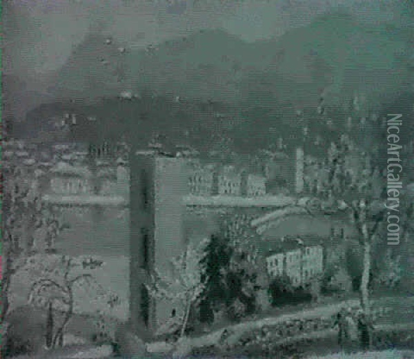 Florence, Vue Prise De La Place Michel Ange Oil Painting - Maurice Denis