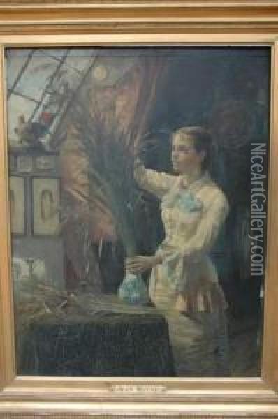 Jeune Fille Oil Painting - Jean Mayne