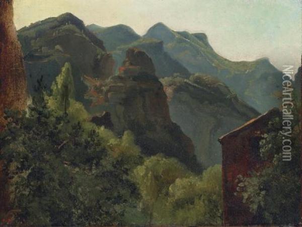 Versant De La Vallee De Saint-vincent (auvergne) Oil Painting - Theodore Rousseau